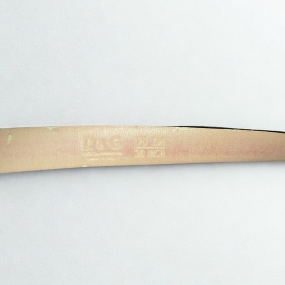 D&G Red Leather Belt with Gold Buckle